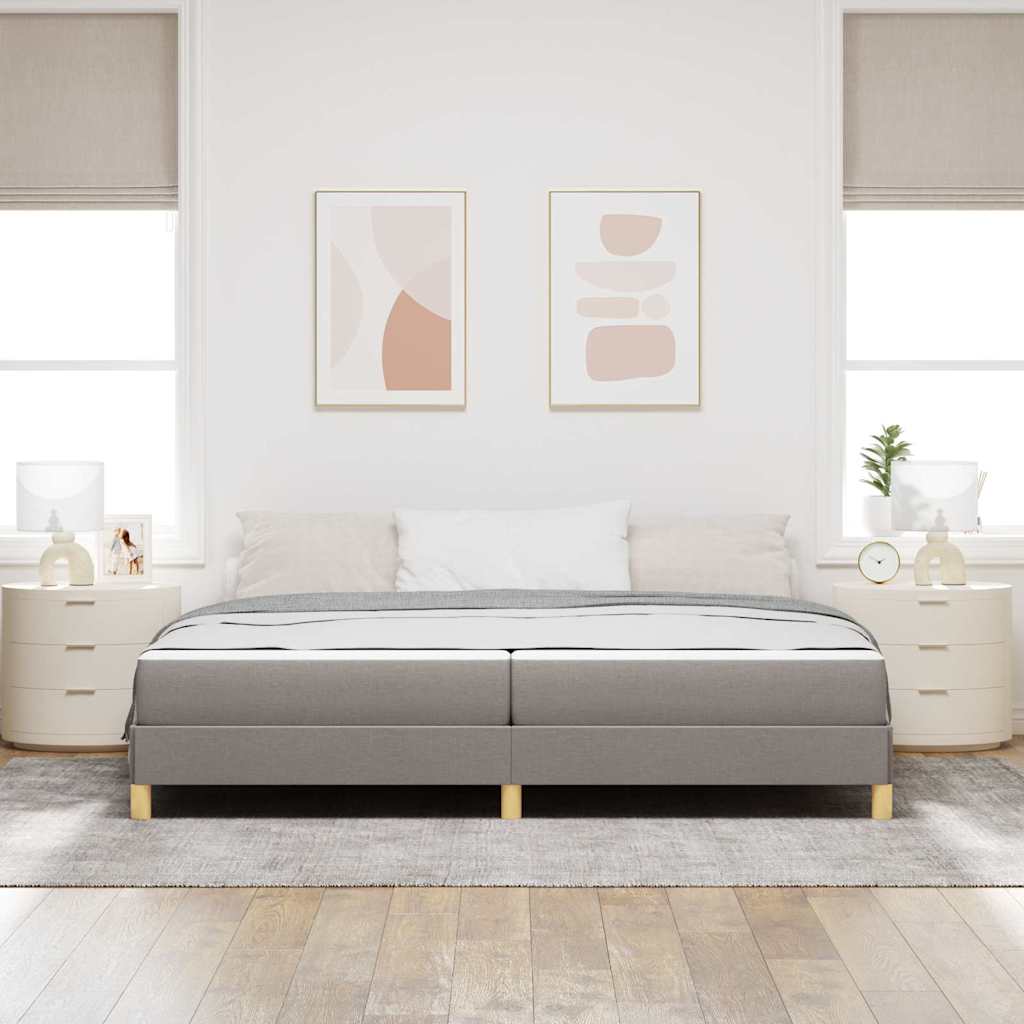 Box Spring Seng Taupe Og Brun 200 X 200 Cm - Billede 4