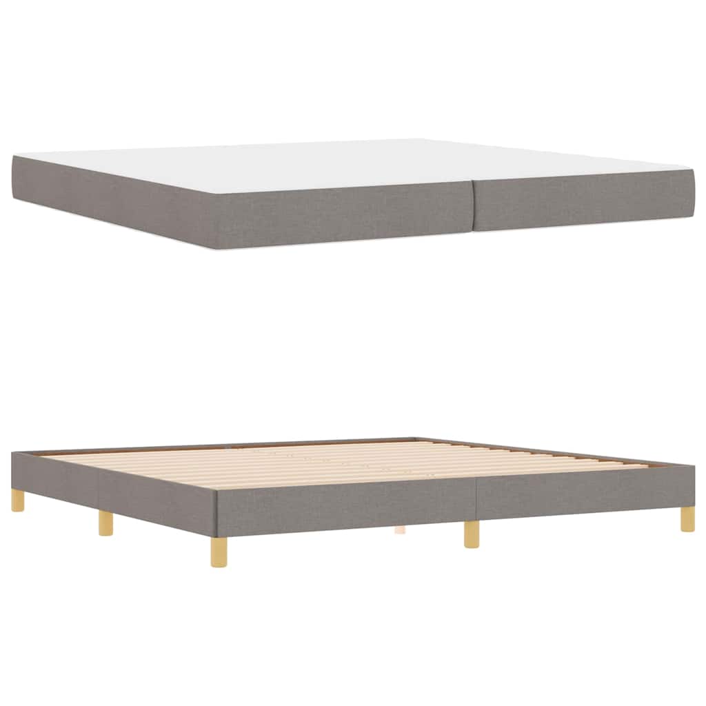 Box Spring Seng Taupe Og Brun 200 X 200 Cm - Billede 5