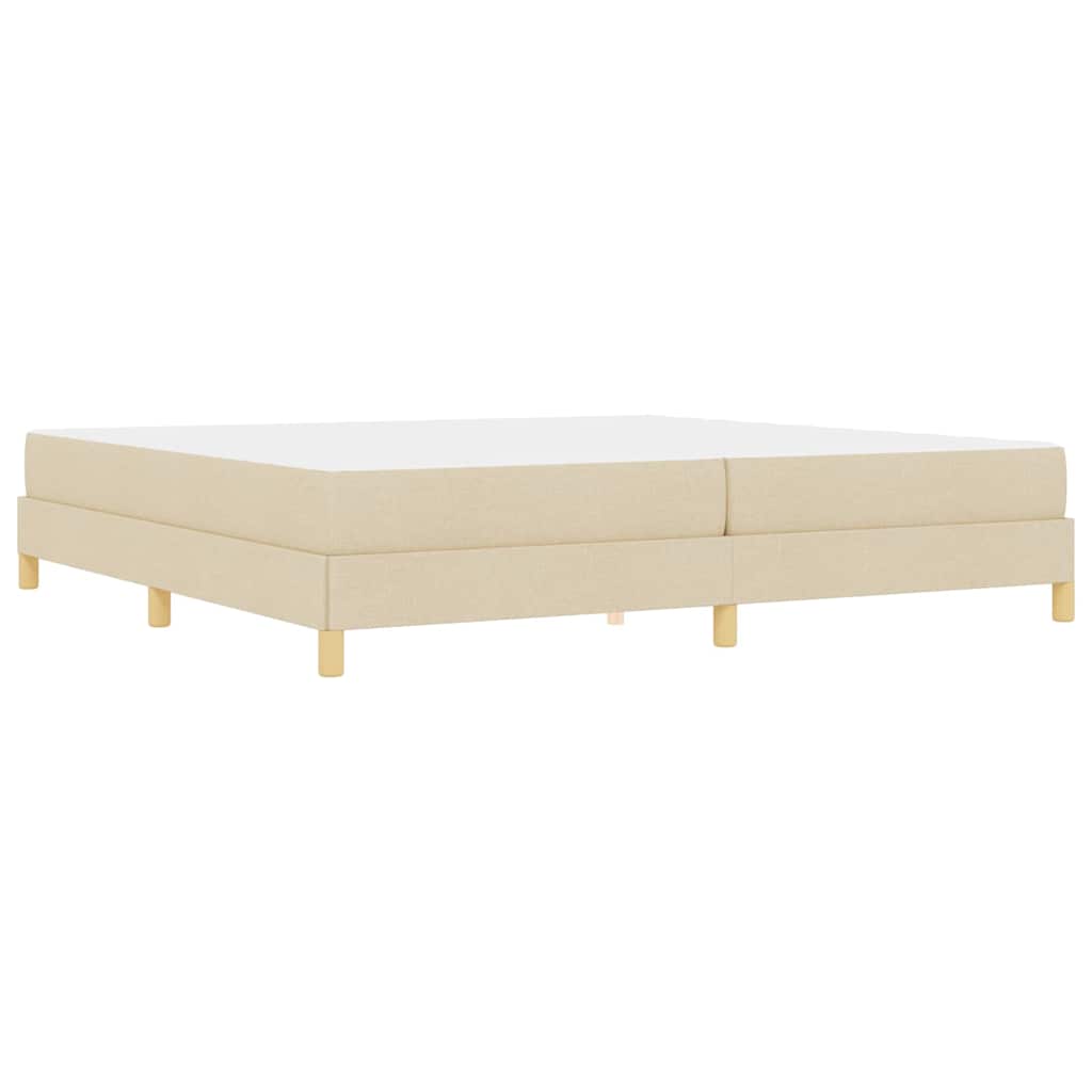 Box Spring Seng Creme Og Brun 200 X 200 Cm - Billede 8