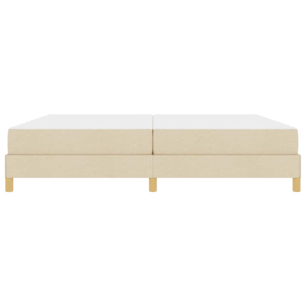 Box Spring Seng Creme Og Brun 200 X 200 Cm - Billede 6