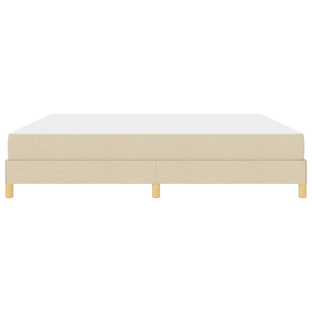 Box Spring Seng Creme Og Brun 200 X 200 Cm - Billede 7
