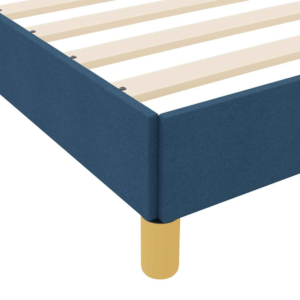 Box Spring Seng Blå Og Brun 200 X 200 Cm - Billede 9