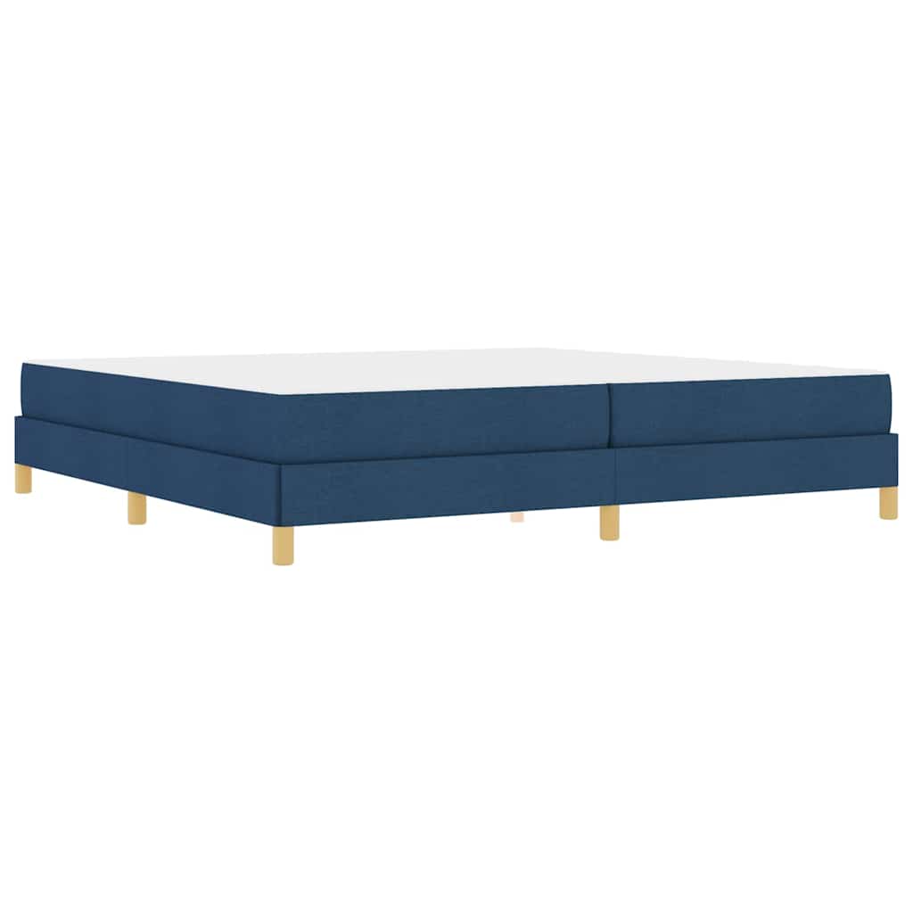 Box Spring Seng Blå Og Brun 200 X 200 Cm - Billede 2