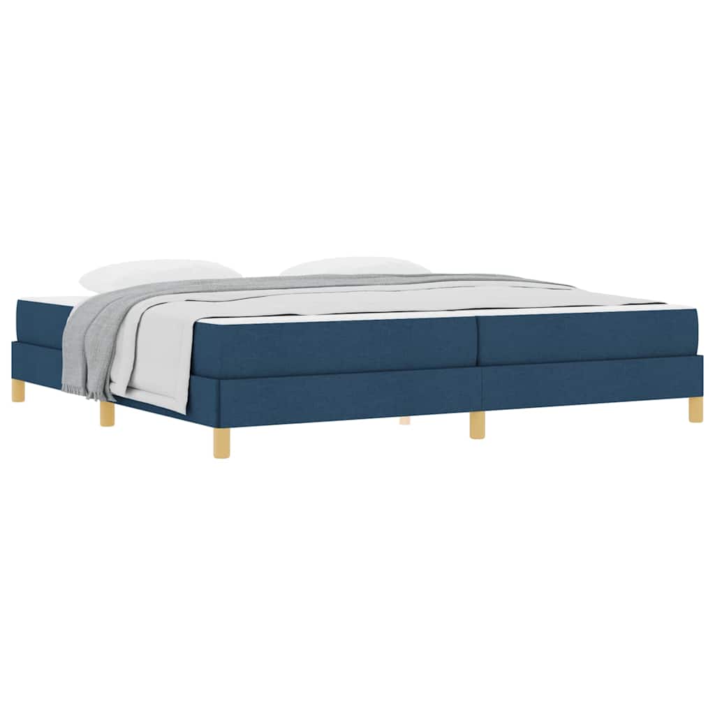 Box Spring Seng Blå Og Brun 200 X 200 Cm - Billede 3