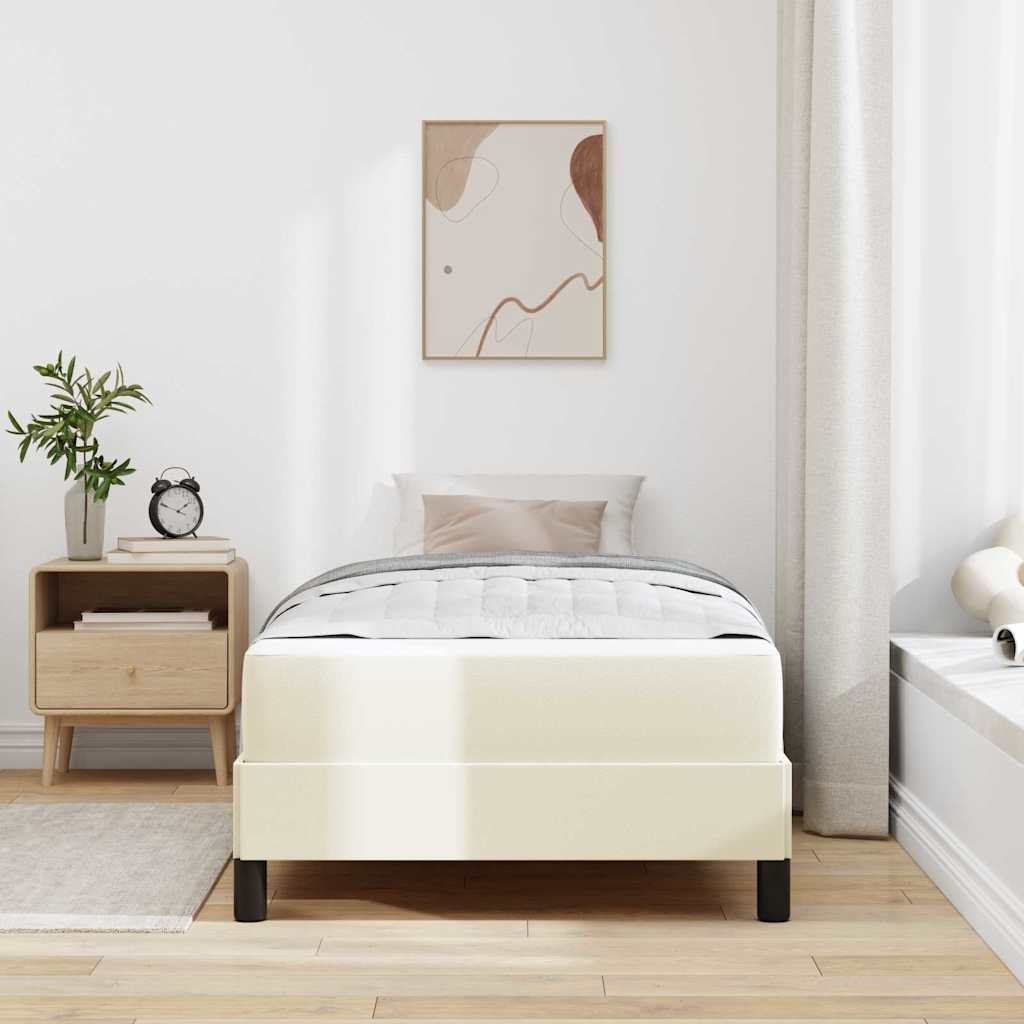 Seng Med Madras Creme 100 X 200 Cm Kunstlæder - Billede 4