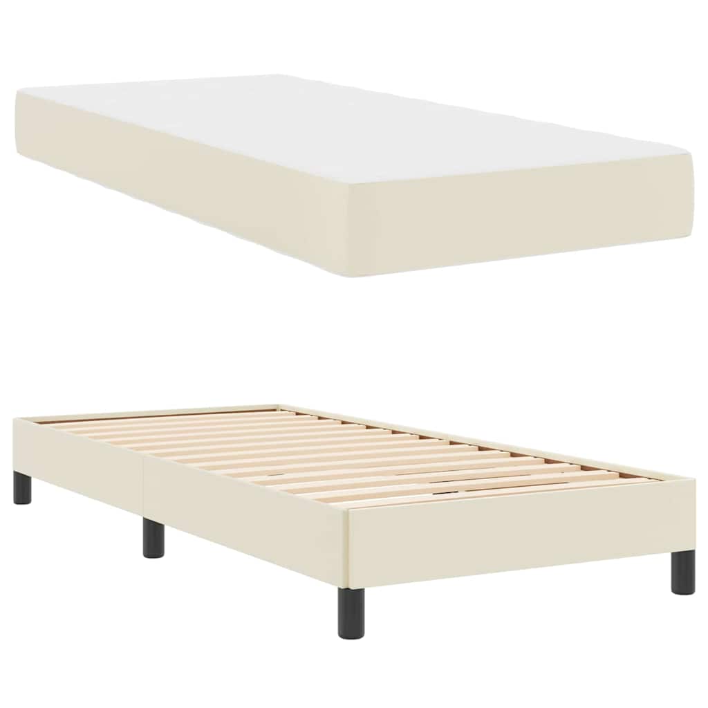 Seng Med Madras Creme 100 X 200 Cm Kunstlæder - Billede 5