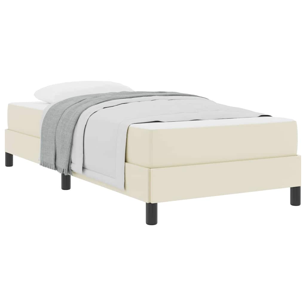 Seng Med Madras Creme 100 X 200 Cm Kunstlæder - Billede 3