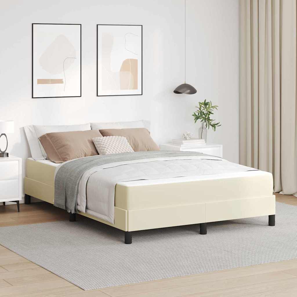 Seng Med Madras Creme 140 X 190 Cm Kunstlæder - Hovedbillede