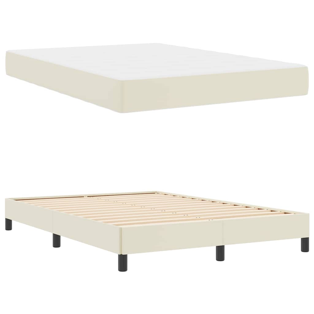 Seng Med Madras Creme 140 X 190 Cm Kunstlæder - Billede 5