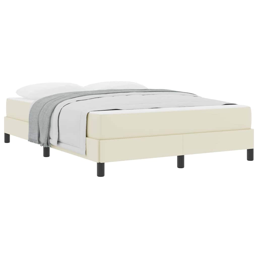 Seng Med Madras Creme 140 X 190 Cm Kunstlæder - Billede 3