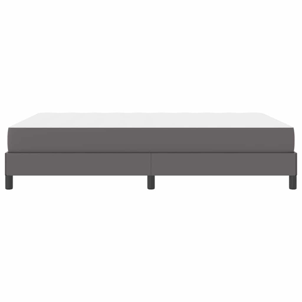 Seng Med Madras Grå 140 X 190 Cm Kunstlæder - Billede 7