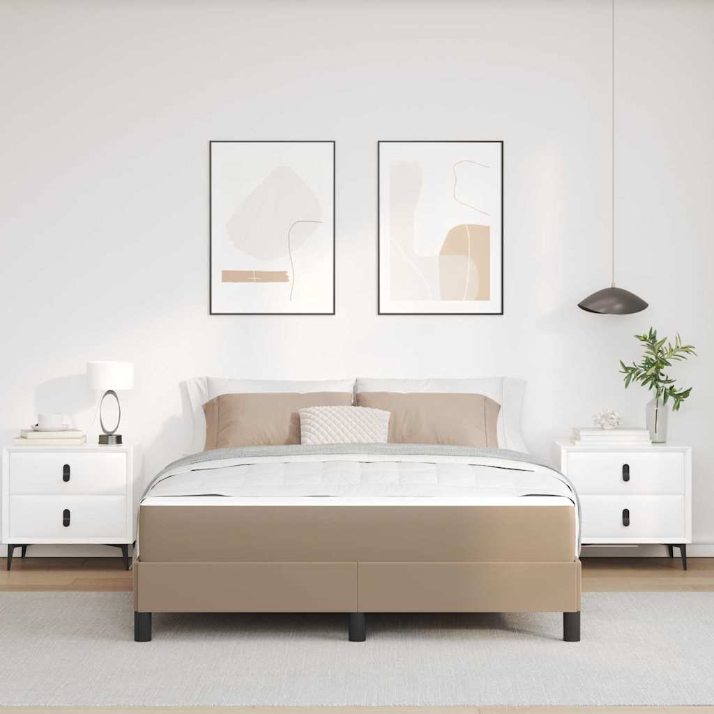 Seng Med Madras Cappuccino 160 X 200 Cm Kunstlæder - Billede 4