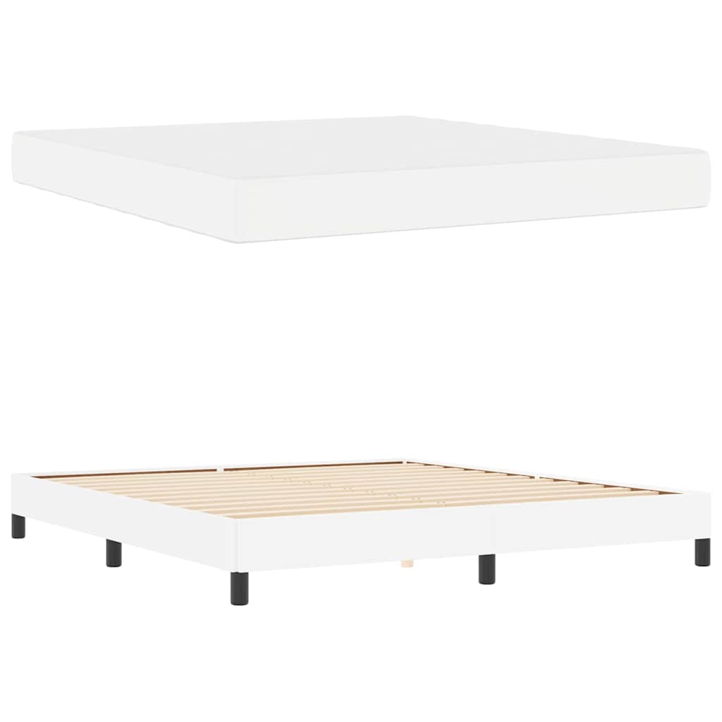 Seng Med Madras Ren Hvid 180 X 200 Cm Kunstlæder - Billede 5
