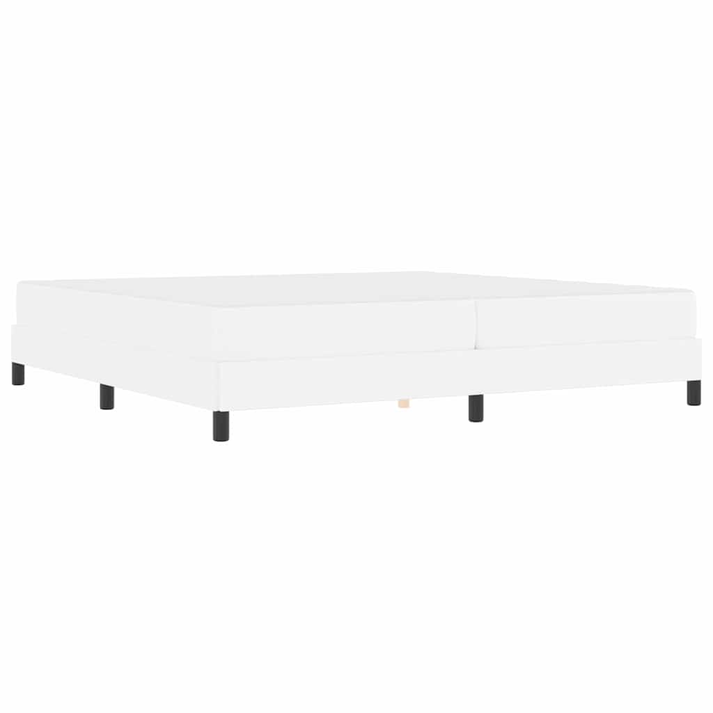 Seng Med Madras Ren Hvid 200 X 200 Cm Kunstlæder - Billede 2