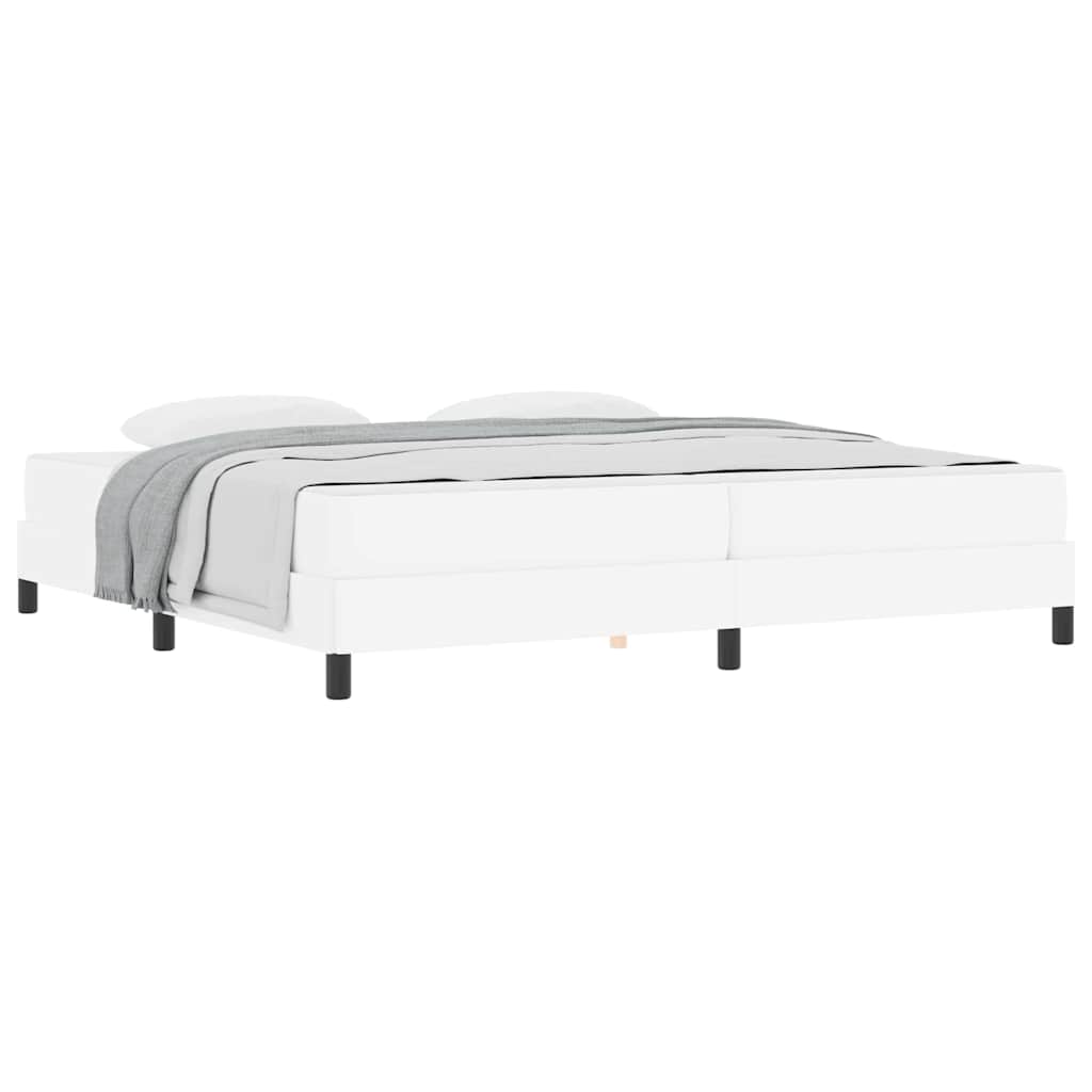 Seng Med Madras Ren Hvid 200 X 200 Cm Kunstlæder - Billede 3