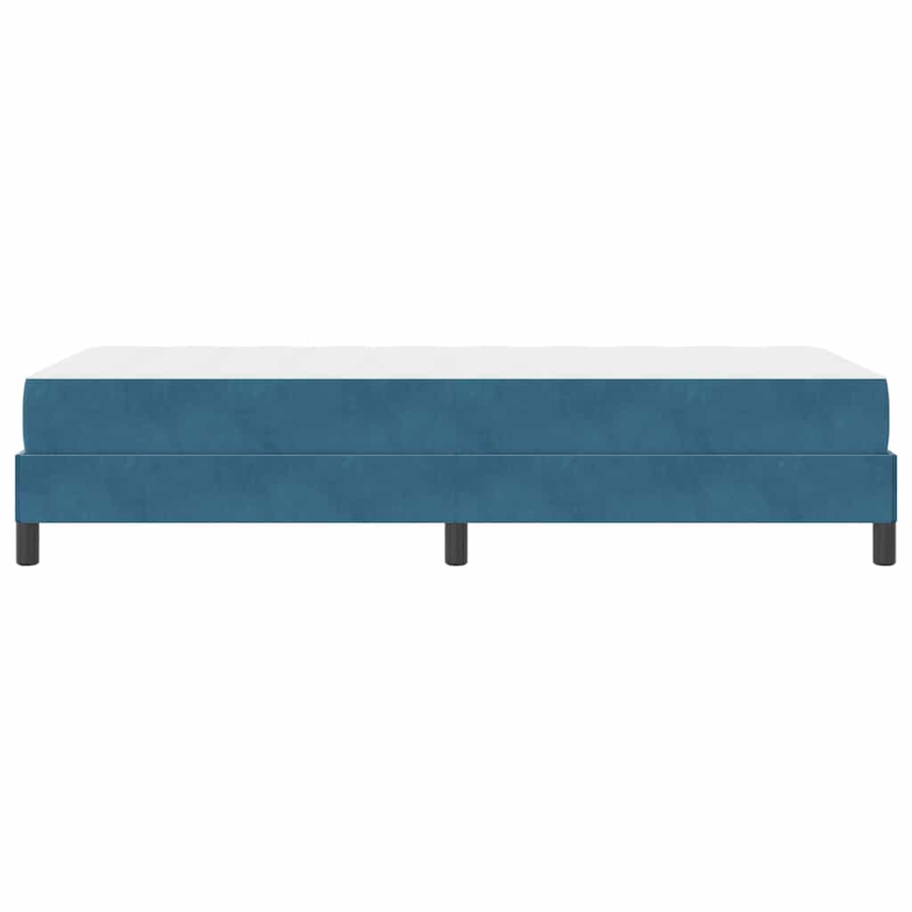 Boxmadras Med Topmadras Med Madras Mørk Blå 80 X 200 Cm Fløjl - Billede 7