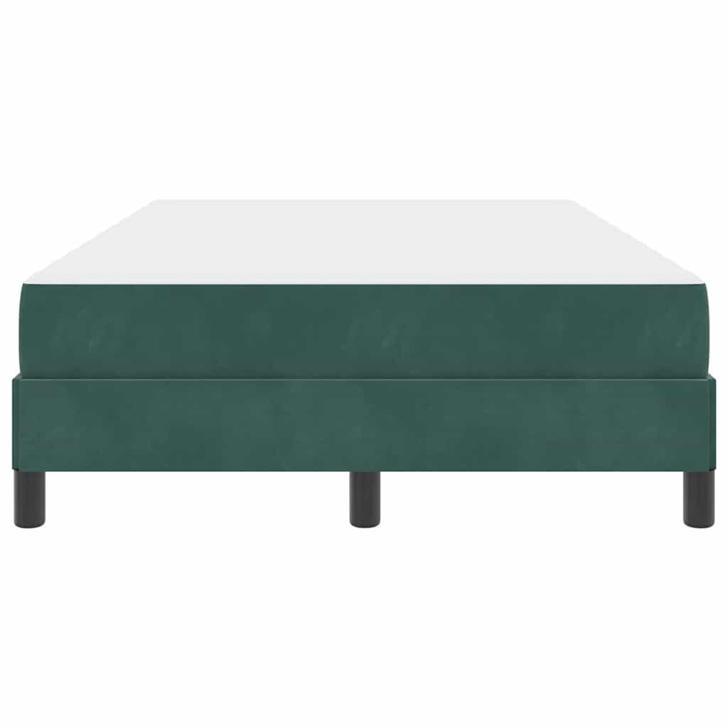 Boxmadras Med Topmadras Med Madras Mørkegrøn 120 X 190 Cm Fløjl - Billede 6