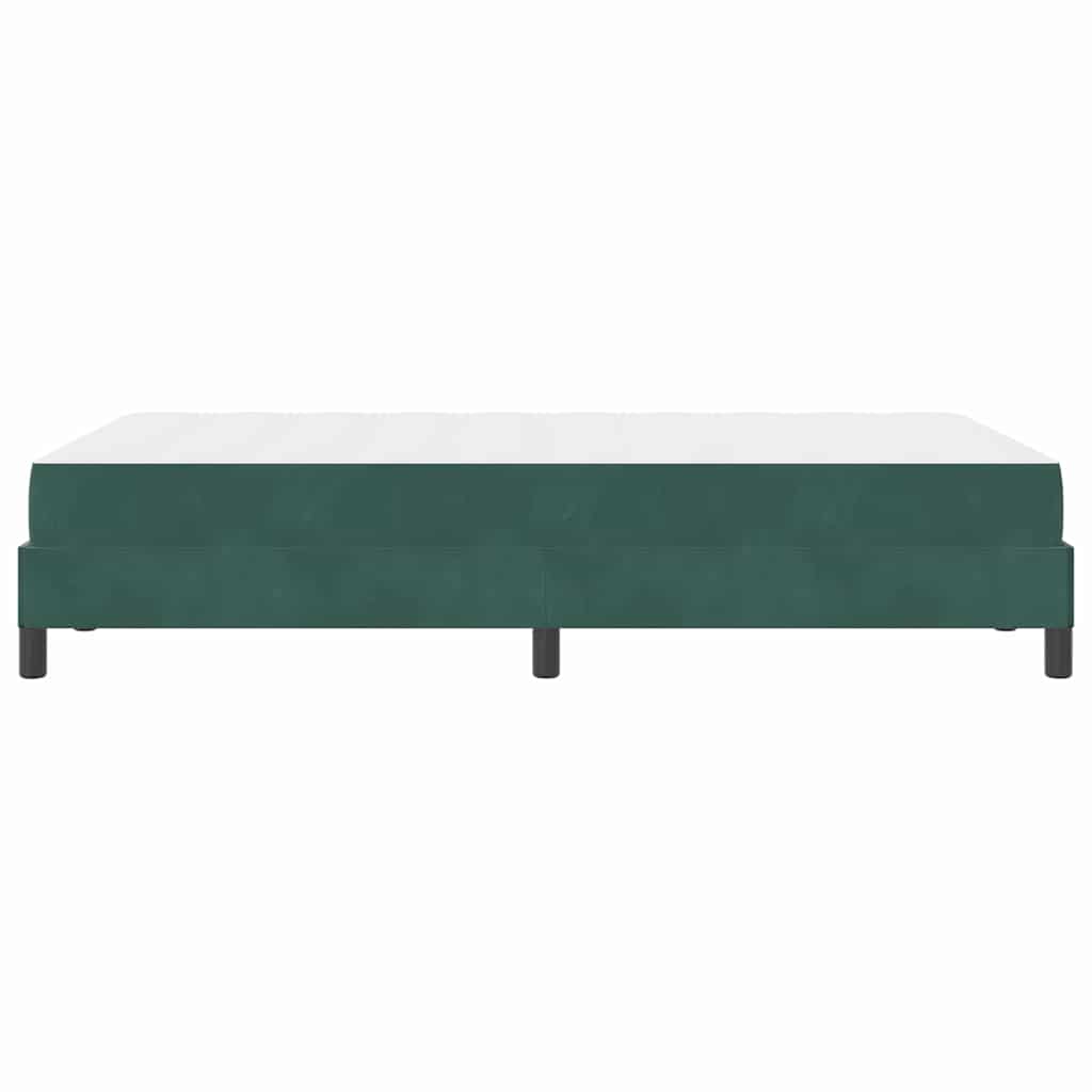 Boxmadras Med Topmadras Med Madras Mørkegrøn 120 X 190 Cm Fløjl - Billede 9