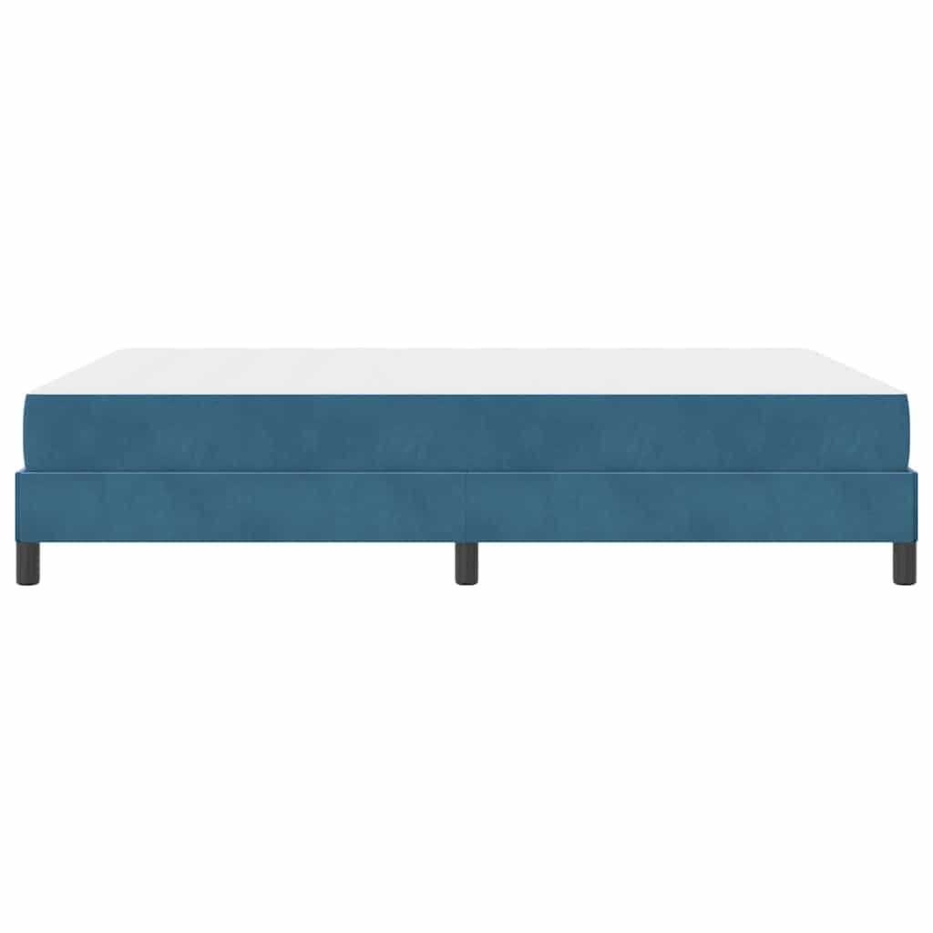 Boxmadras Med Topmadras Med Madras Mørk Blå 140 X 190 Cm Fløjl - Billede 7