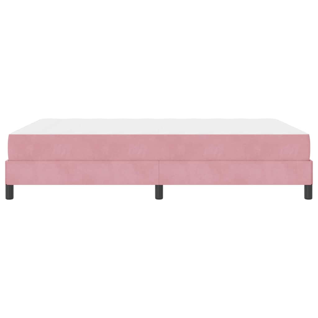 Boxmadras Med Topmadras Med Madras Lyserød 140 X 190 Cm Fløjl - Billede 7
