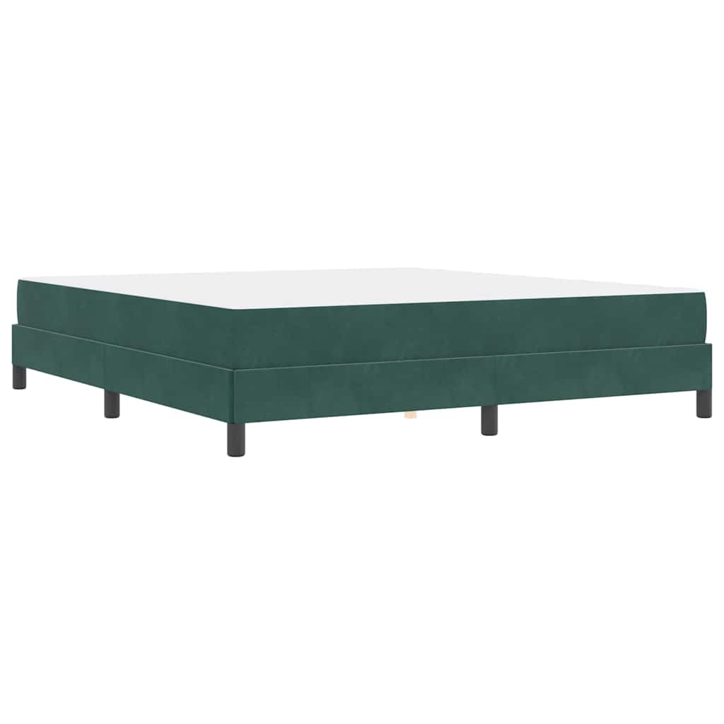 Boxmadras Med Topmadras Med Madras Mørkegrøn 180 X 200 Cm Fløjl - Billede 8