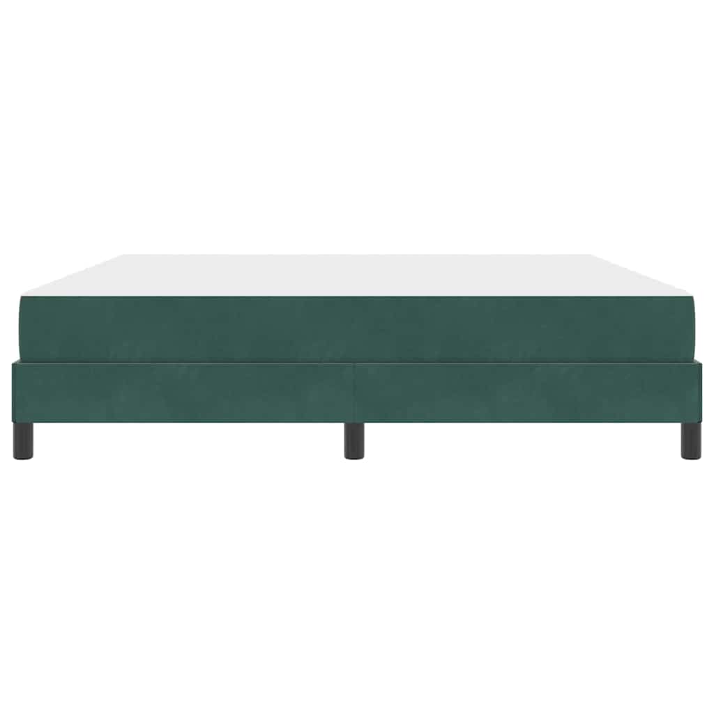 Boxmadras Med Topmadras Med Madras Mørkegrøn 180 X 200 Cm Fløjl - Billede 6
