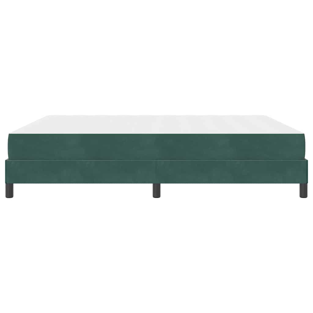 Boxmadras Med Topmadras Med Madras Mørkegrøn 180 X 200 Cm Fløjl - Billede 7