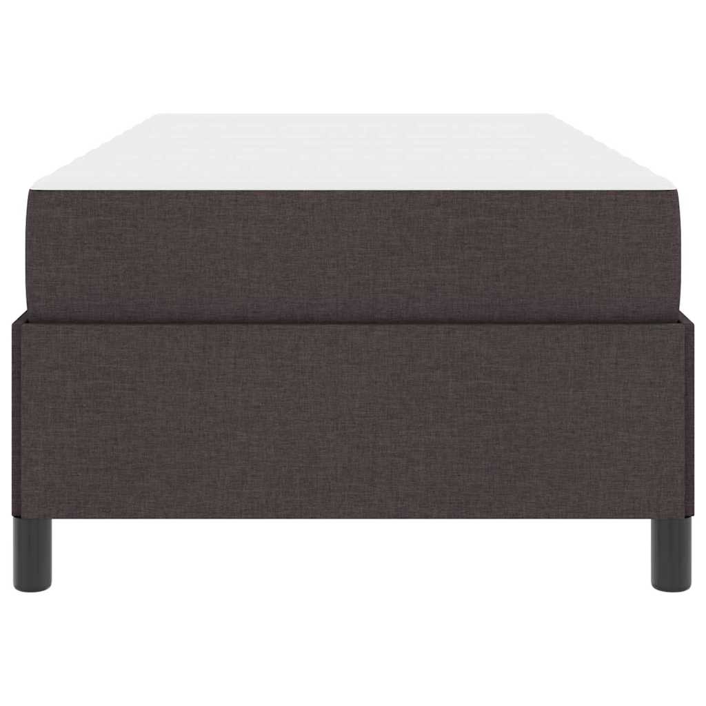 Box Spring Seng Brun 80 X 200 Cm Stof Og Konstrueret Træ - Billede 5