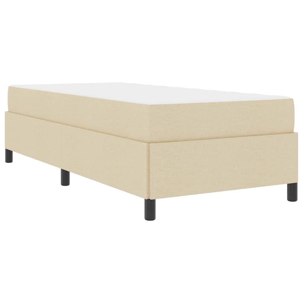 Box Spring Seng Creme Og Sort 80 X 200 Cm - Billede 2