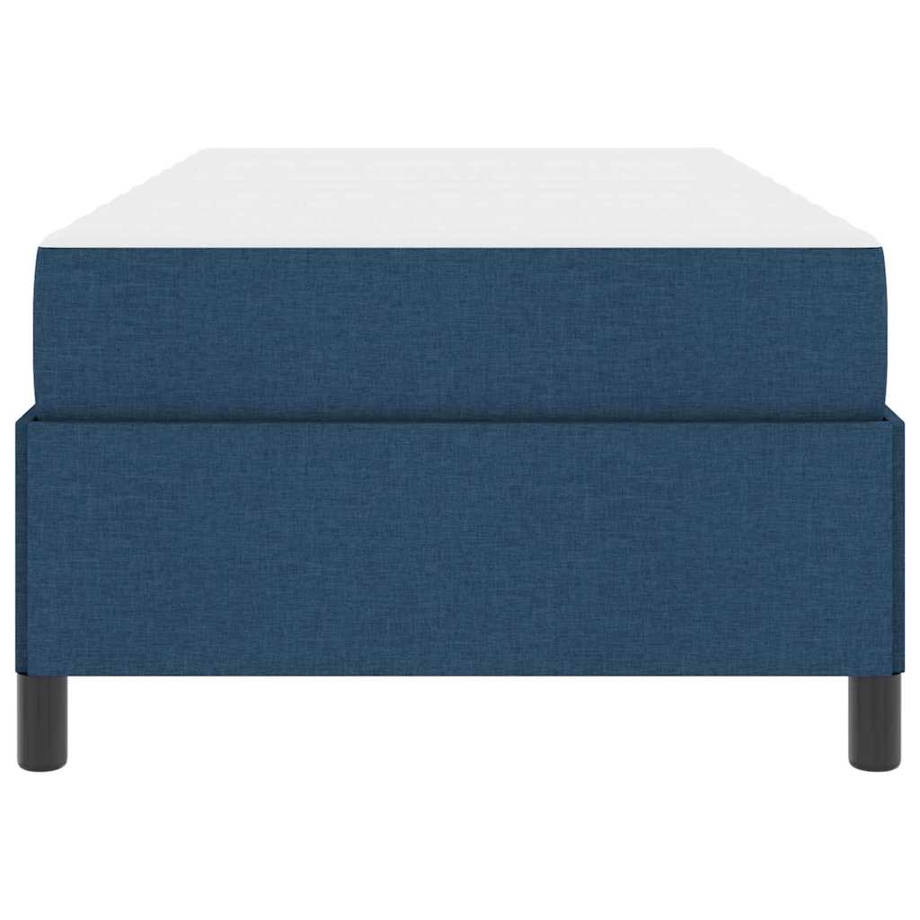 Box Spring Seng Blå Og Sort 80 X 200 Cm Stof Og Konstrueret Træ - Billede 6