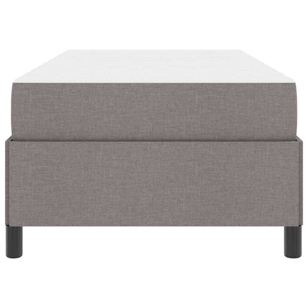 Box Spring Seng Gråbrun Og Sort 90 X 190 Cm - Billede 6