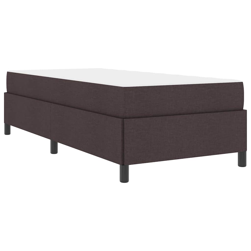 Box Spring Seng Brun 90 X 200 Cm Stof Og Konstrueret Træ - Billede 2