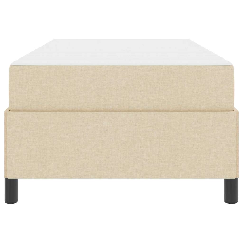 Box Spring Seng Creme Og Sort 90 X 200 Cm - Billede 6