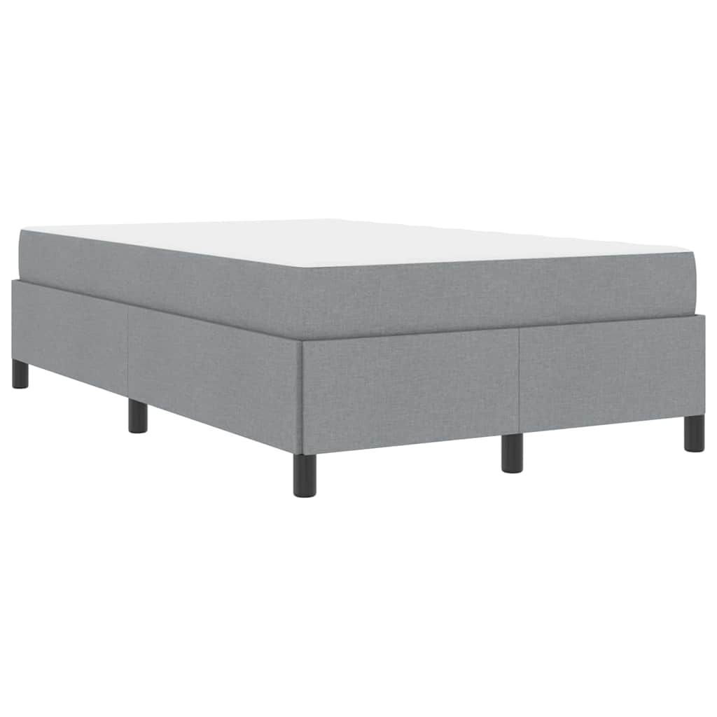 Box Spring Seng Lys Grå Og Sort 120 X 190 Cm - Billede 2