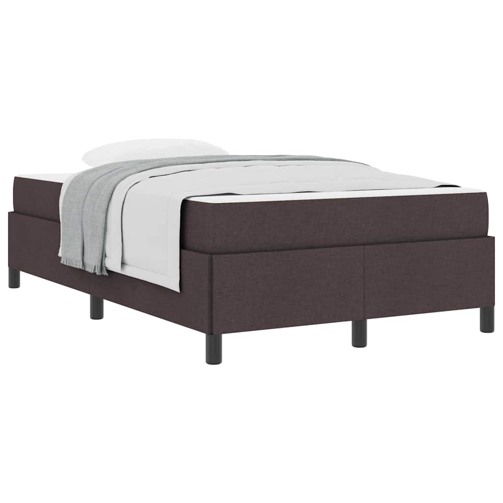 Box Spring Seng Brun 120 X 190 Cm Stof Og Konstrueret Træ - Billede 3