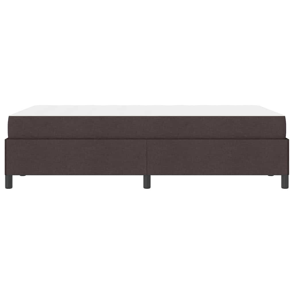 Box Spring Seng Brun 120 X 190 Cm Stof Og Konstrueret Træ - Billede 7
