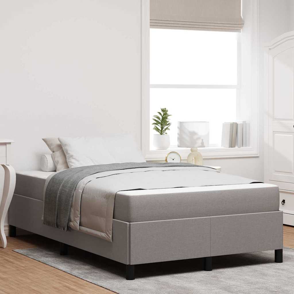 Box Spring Seng Gråbrun Og Sort 120 X 190 Cm - Hovedbillede