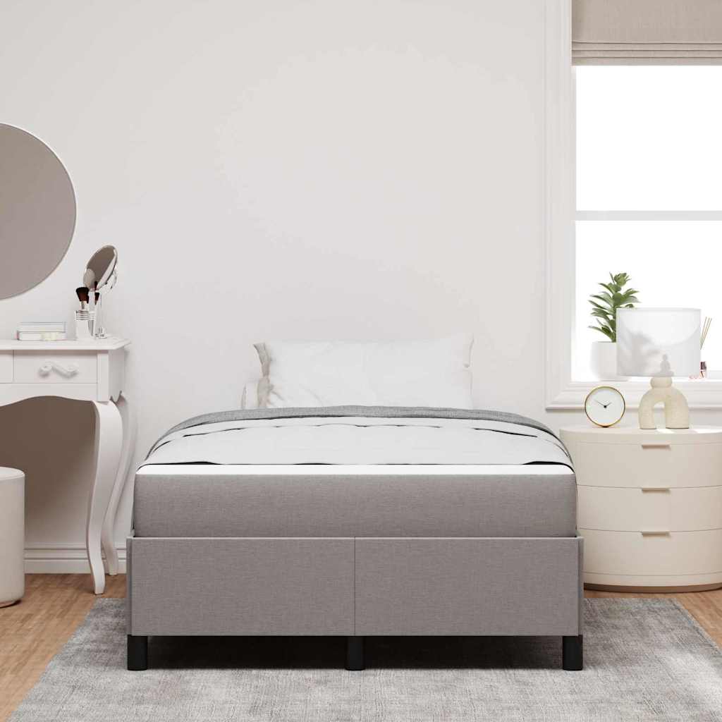 Box Spring Seng Gråbrun Og Sort 120 X 190 Cm - Billede 4