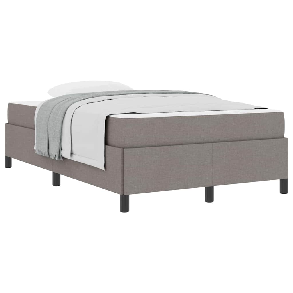 Box Spring Seng Gråbrun Og Sort 120 X 190 Cm - Billede 3