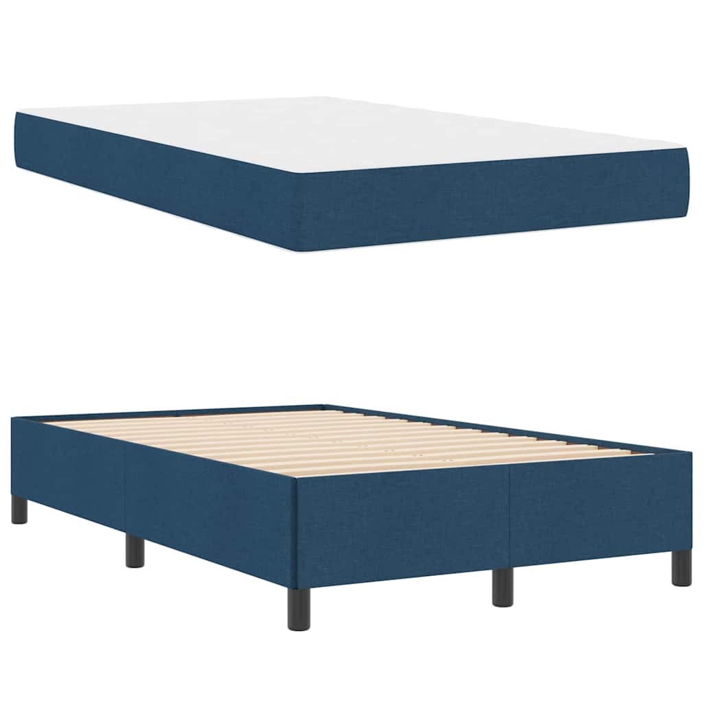 Box Spring Seng Blå Og Sort 120 X 190 Cm - Billede 5