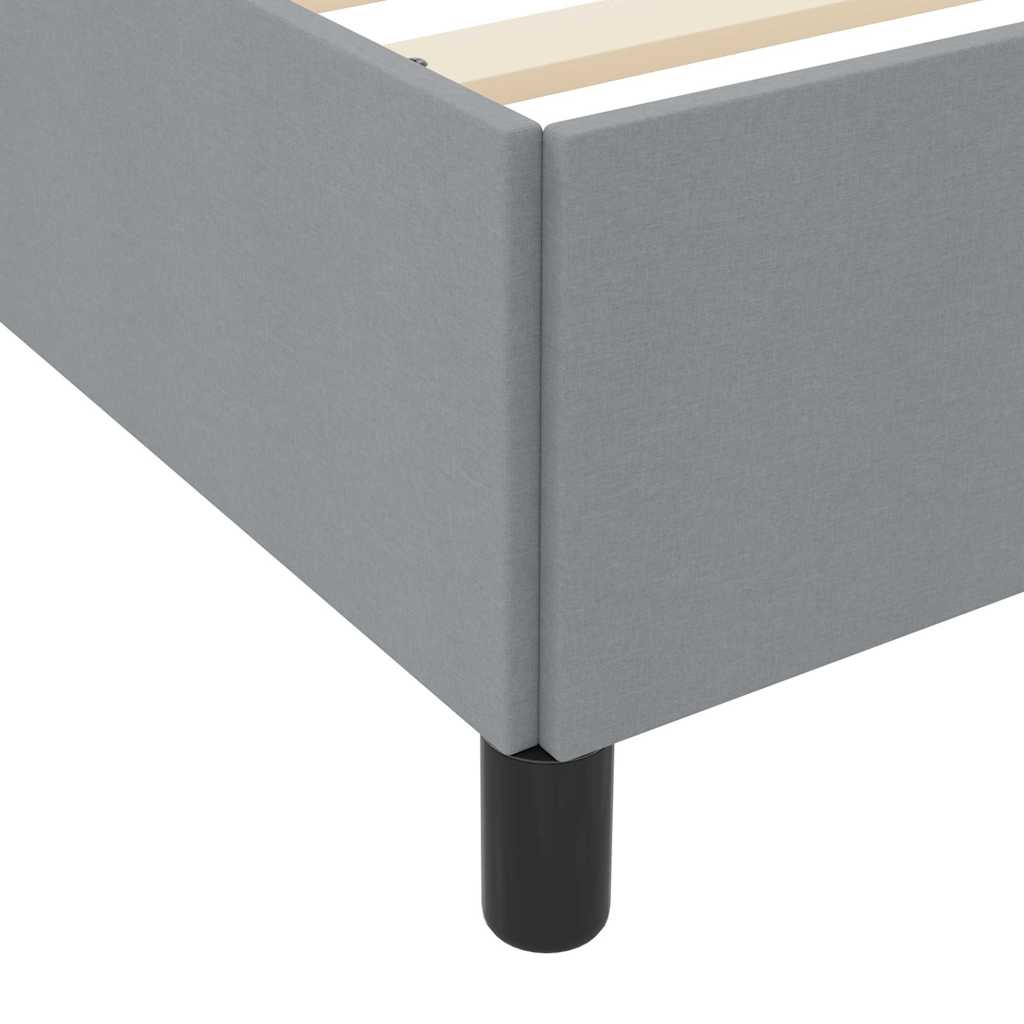 Box Spring Seng Lys Grå Og Sort 140 X 190 Cm - Billede 9