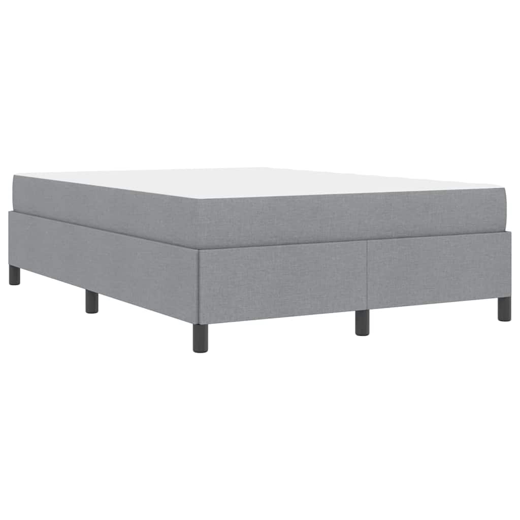 Box Spring Seng Lys Grå Og Sort 140 X 190 Cm - Billede 8