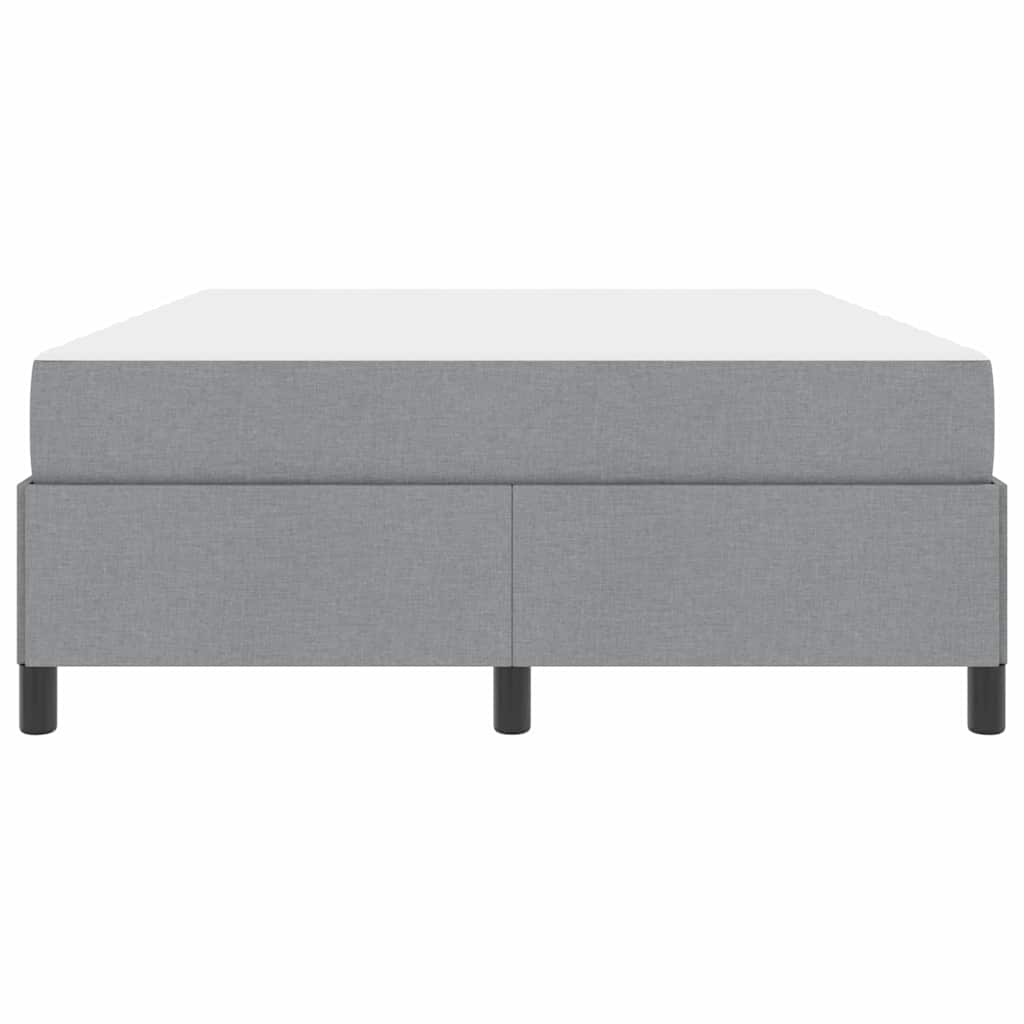 Box Spring Seng Lys Grå Og Sort 140 X 190 Cm - Billede 6