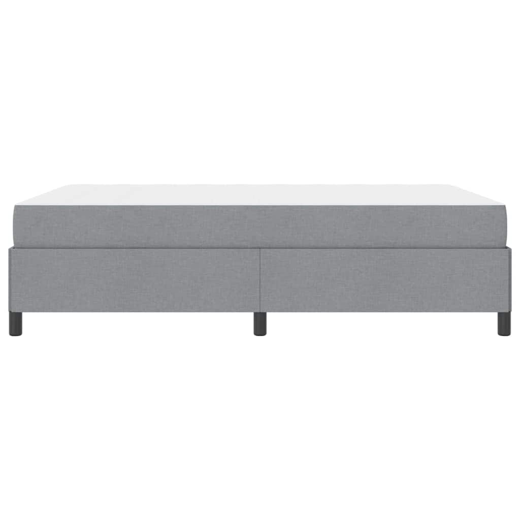 Box Spring Seng Lys Grå Og Sort 140 X 190 Cm - Billede 7