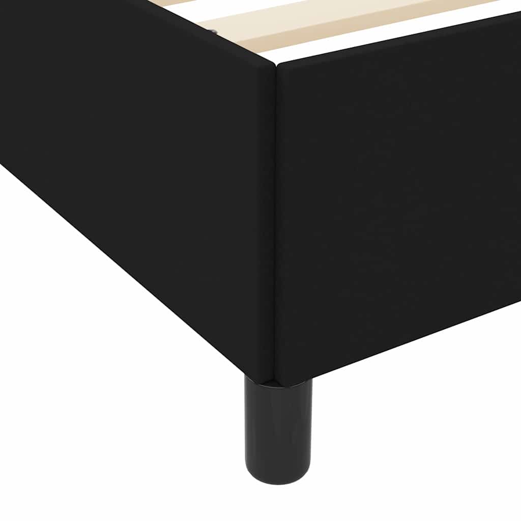 Box Spring Seng Sort Og Sort 140 X 190 Cm - Billede 9