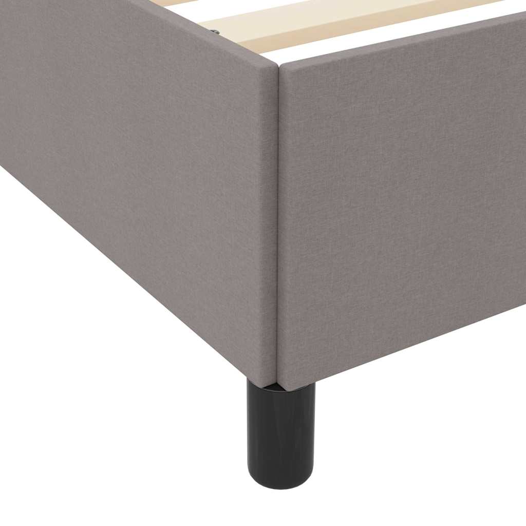 Box Spring Seng Gråbrun Og Sort 140 X 190 Cm - Billede 9