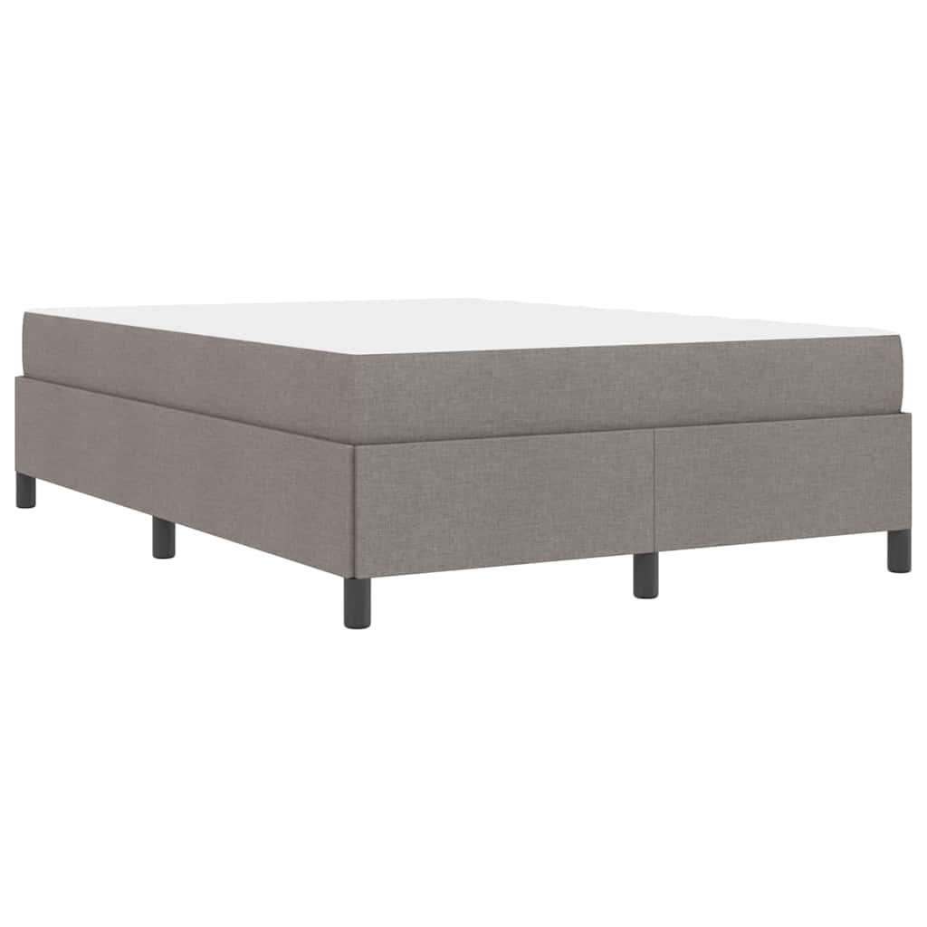 Box Spring Seng Gråbrun Og Sort 140 X 190 Cm - Billede 8