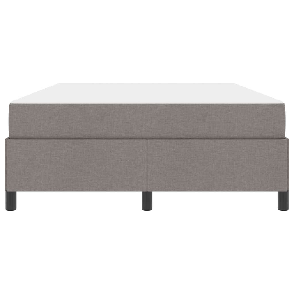 Box Spring Seng Gråbrun Og Sort 140 X 190 Cm - Billede 6
