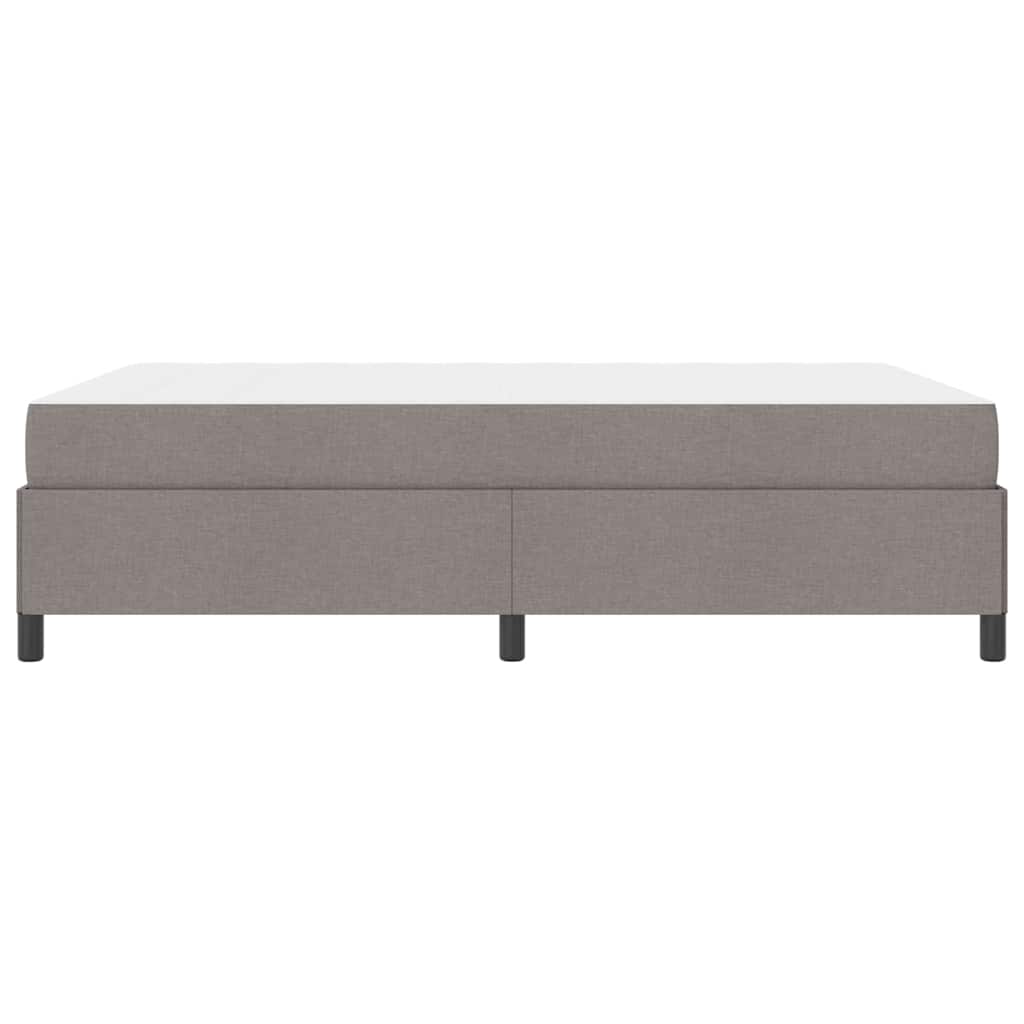 Box Spring Seng Gråbrun Og Sort 140 X 190 Cm - Billede 7