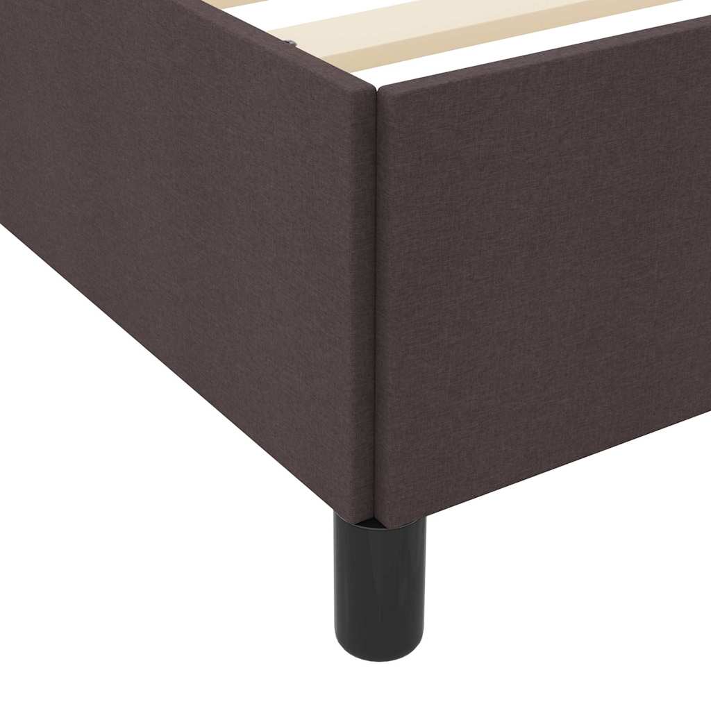 Box Spring Seng Brun 160 X 200 Cm Stof Og Konstrueret Træ - Billede 9